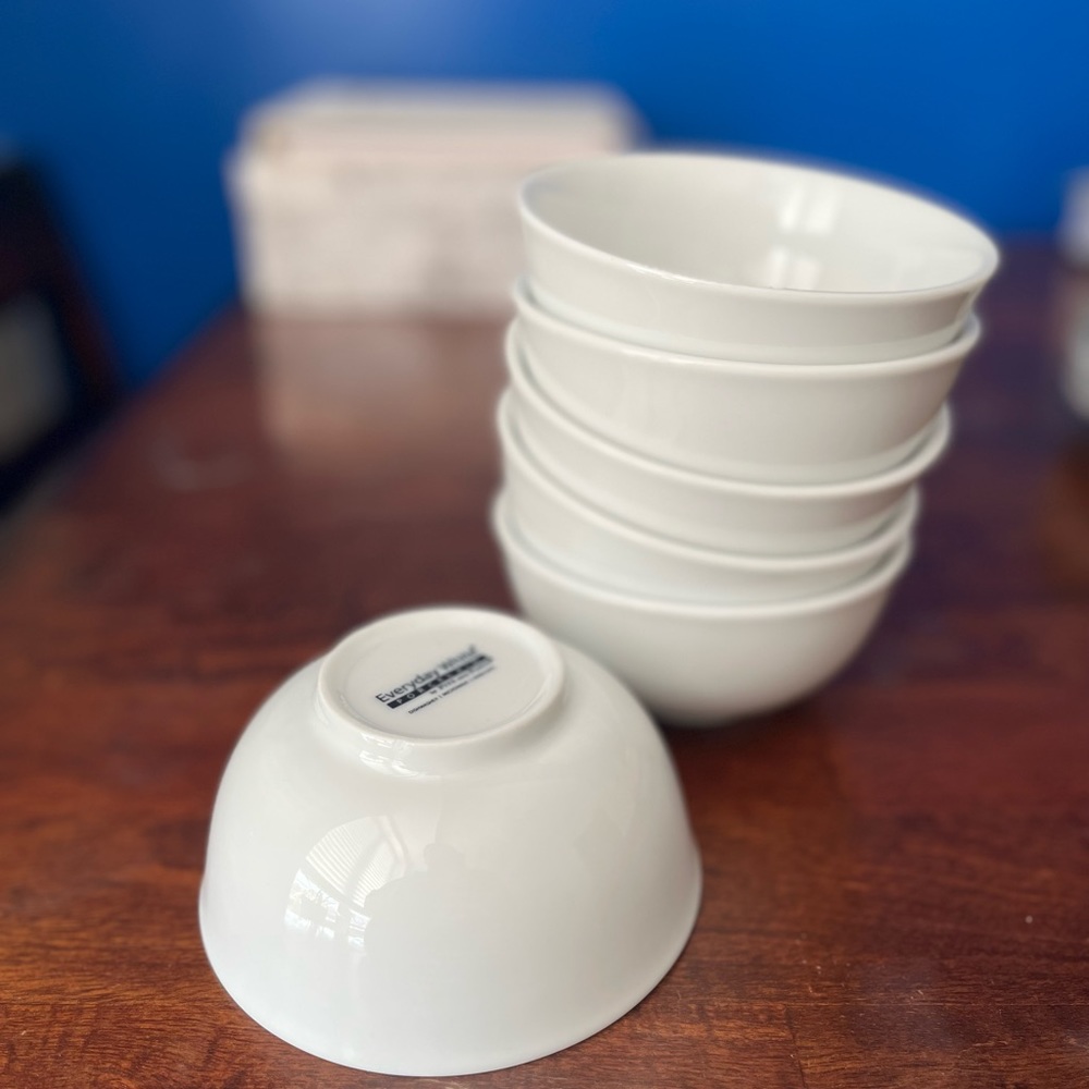White Porcelain Bowls set of 6